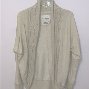 Cream Cardigan with braided detail
